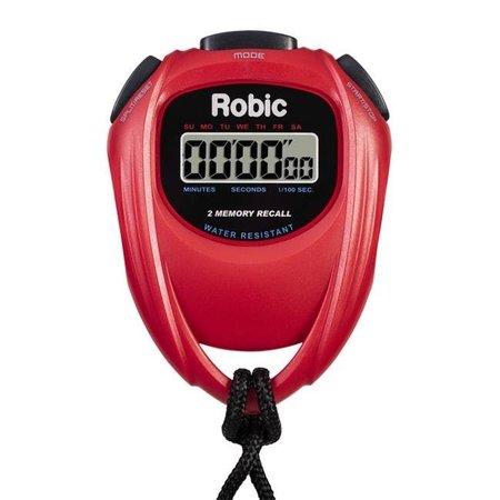 ROBIC Robic 2004925 SC-429 Water Resistant All Purpose Stopwatch; Red 2004925